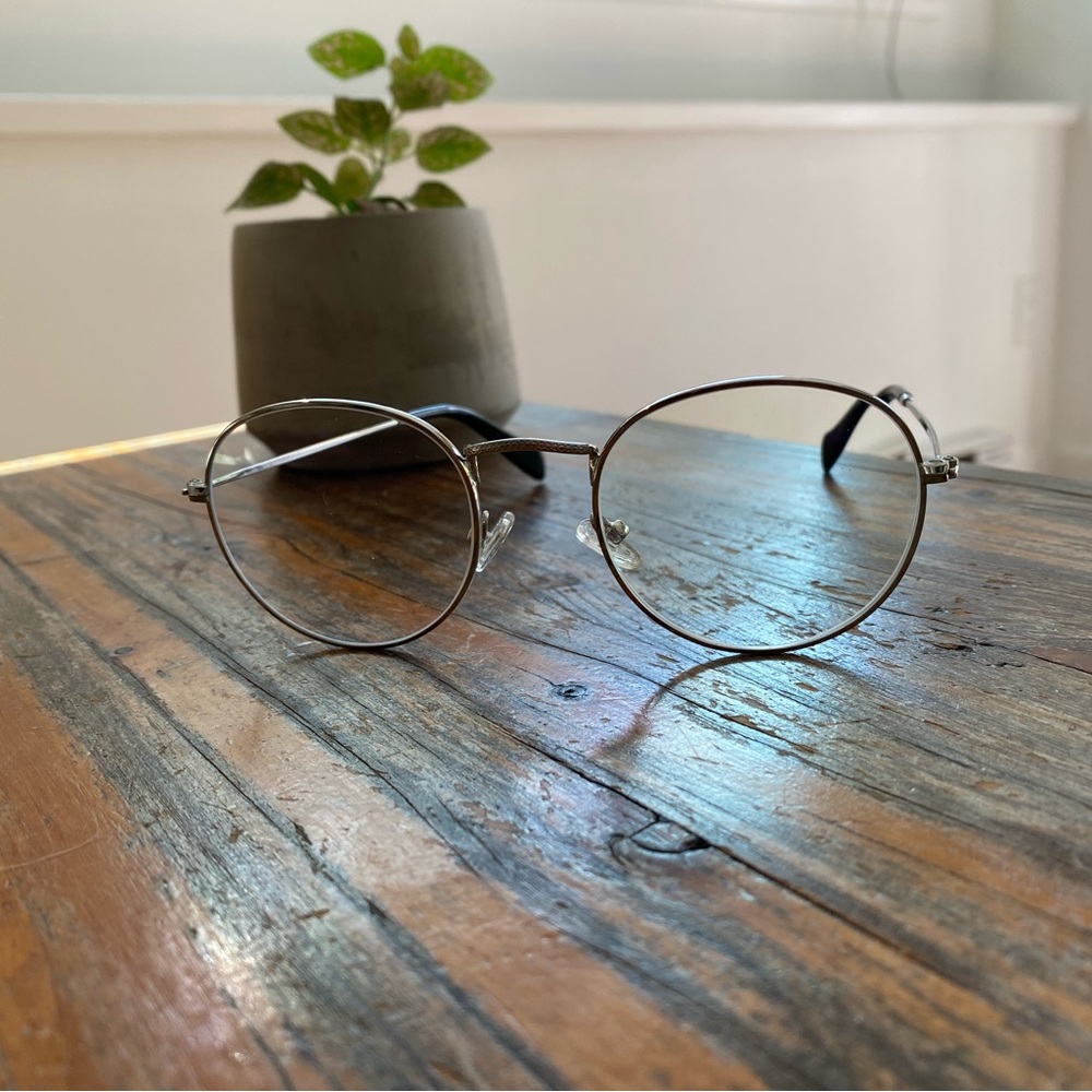 Silver wire rim eyeglasses from Joseph Marc